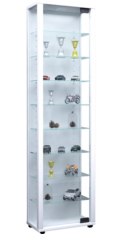 Produktbild: Holz Glas Stand Vitrine Sammelvitrine Edana Maxi