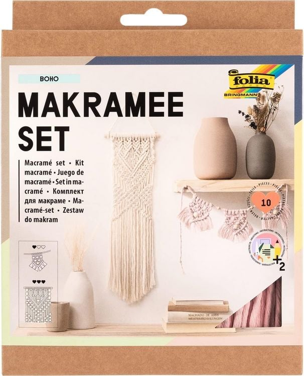 Produktbild: Folia Makramee Set BOHO, 10-teilig