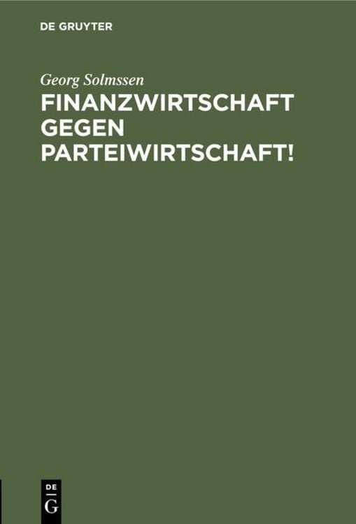 Produktbild: Finanzwirtschaft gegen Parteiwirtschaft!