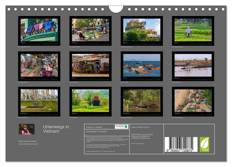 Produktbild: Unterwegs in Vietnam (Wandkalender 2026 DIN A4 quer), CALVENDO Monatskalender