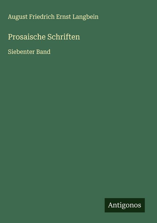 Produktbild: Prosaische Schriften