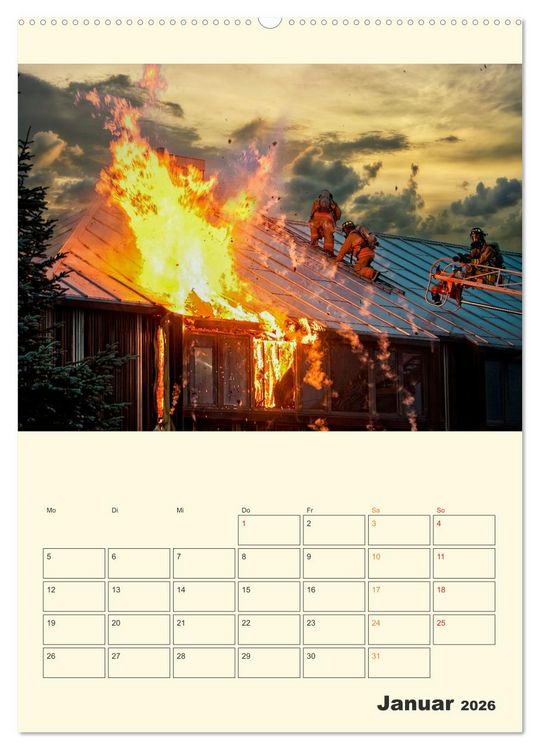 Produktbild: Feuerwehr - der Kalender (Wandkalender 2026 DIN A2 hoch), CALVENDO Monatskalender