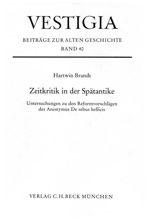 Produktbild: Zeitkritik in der Sp&auml;tantike