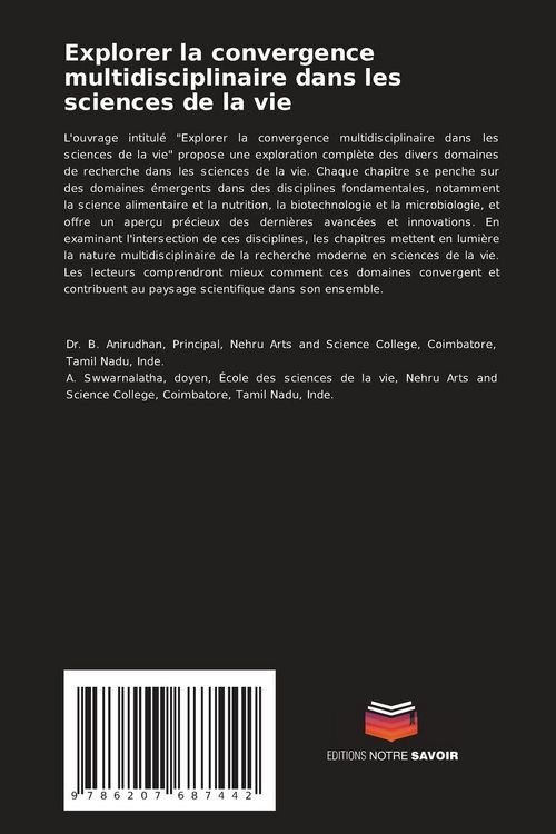 Produktbild: Explorer la convergence multidisciplinaire dans les sciences de la vie