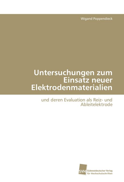 Produktbild: Untersuchungen zum Einsatz neuer Elektrodenmaterialien