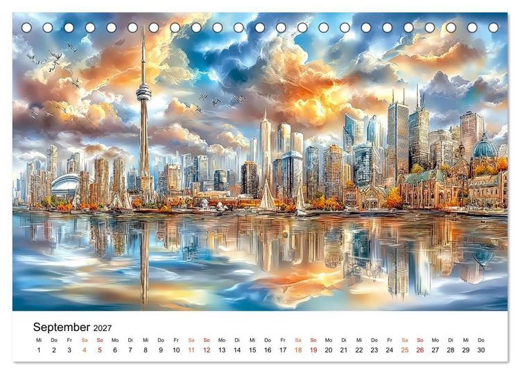 Produktbild: Kanada - Weite, Wasser, Wunder (Tischkalender 2027 DIN A5 quer), CALVENDO Monatskalender