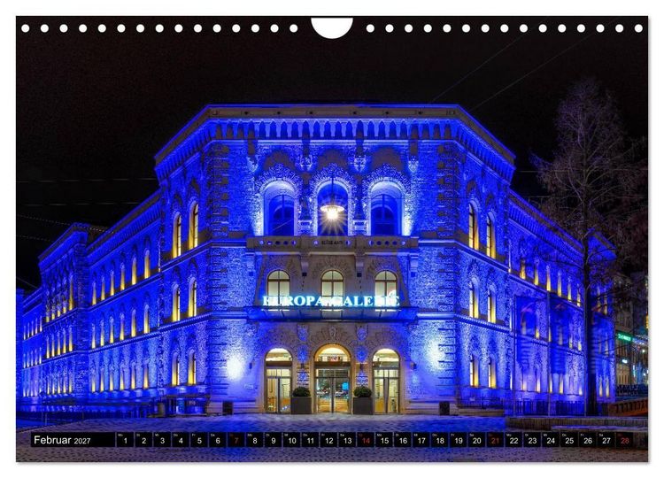 Produktbild: City Lights Saarbr&uuml;cken (Wandkalender 2027 DIN A4 quer), CALVENDO Monatskalender