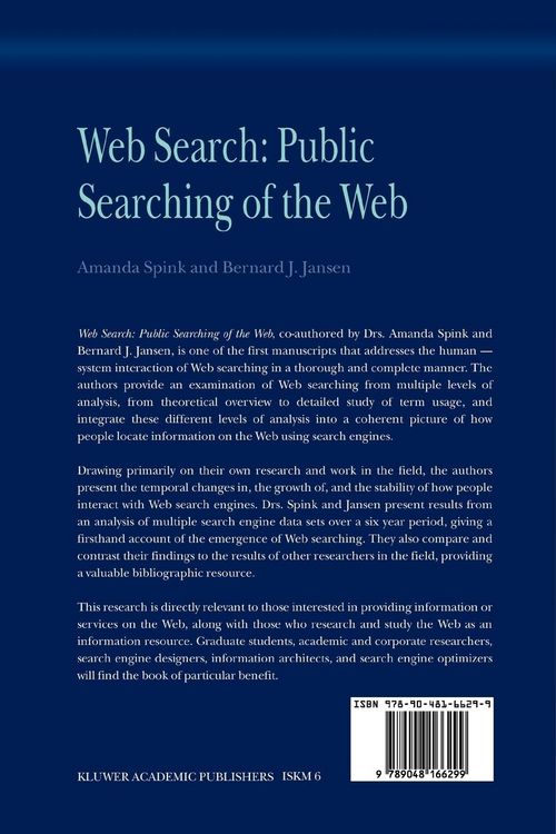 Produktbild: Web Search: Public Searching of the Web
