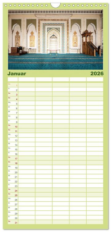 Produktbild: Familienplaner 2026 - Usbekistan und seine Kultursch&auml;tze mit 5 Spalten (Wandkalender, 21 x 45 cm) CALVENDO