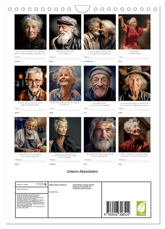Produktbild: Unterm Abendstern (Wandkalender 2026 DIN A4 hoch), CALVENDO Monatskalender