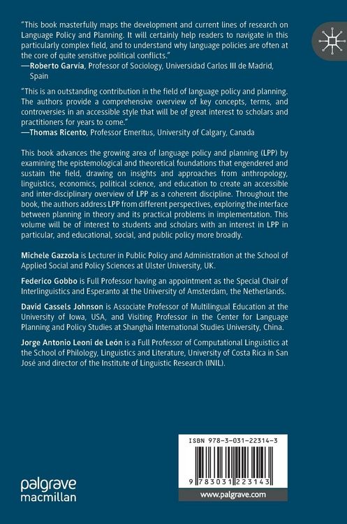 Produktbild: Epistemological and Theoretical Foundations in Language Policy and Planning