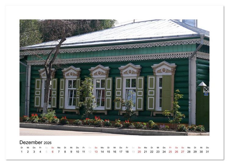 Produktbild: Holzh&auml;user in Irkutsk (hochwertiger Premium Wandkalender 2026 DIN A2 quer), Kunstdruck in Hochglanz