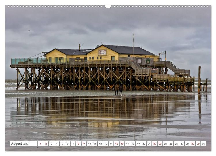 Produktbild: ST. PETER ORDING Strand und Meer (hochwertiger Premium Wandkalender 2026 DIN A2 quer), Kunstdruck in Hochglanz