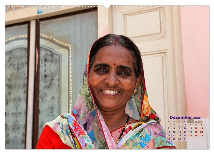 Produktbild: Typisch Indien - Unterwegs in Rajasthan (Wandkalender 2026 DIN A2 quer), CALVENDO Monatskalender