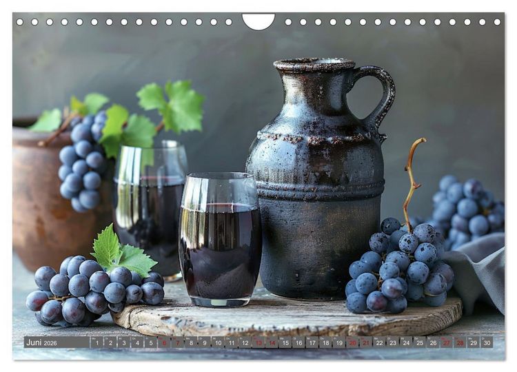 Produktbild: Wein begeistert (Wandkalender 2026 DIN A4 quer), CALVENDO Monatskalender