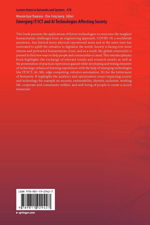 Produktbild: Emerging IT/ICT and AI Technologies Affecting Society