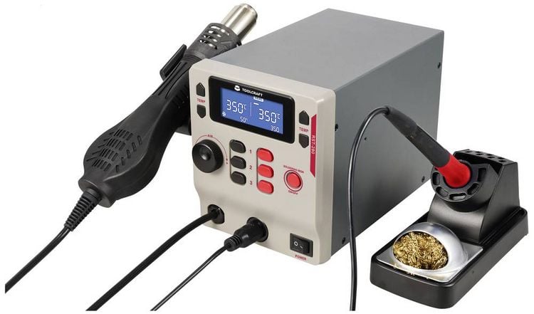 Produktbild: TOOLCRAFT RST-280 L&ouml;tstation Set digital 865W 80 - 500&deg;C inkl. L&ouml;tspitze