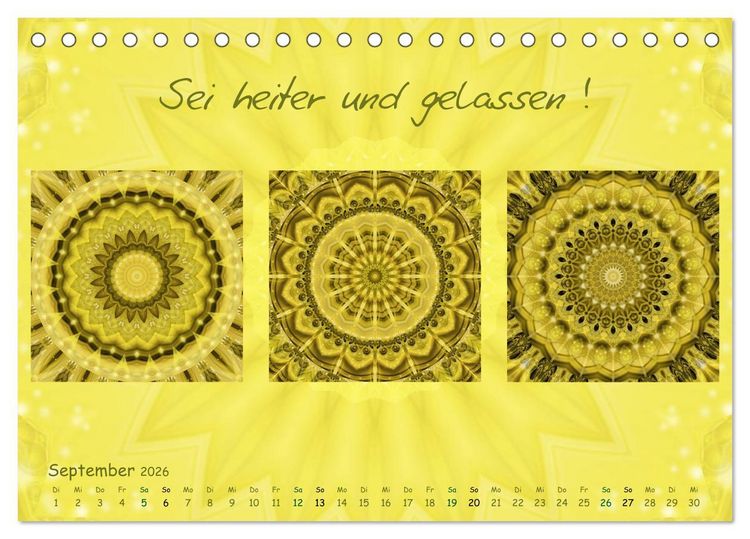 Produktbild: Mandala Trilogien (Tischkalender 2026 DIN A5 quer), CALVENDO Monatskalender