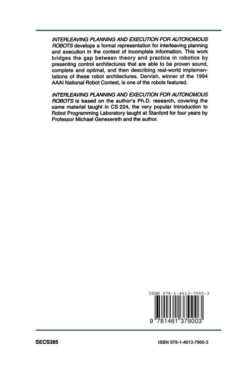 Produktbild: Interleaving Planning and Execution for Autonomous Robots