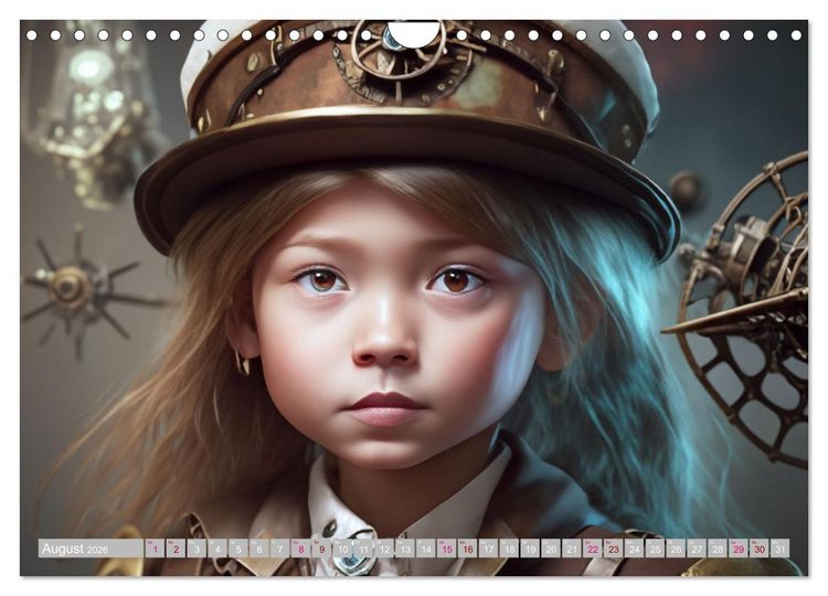Produktbild: Starke M&auml;dchen - Steampunk Welten (Wandkalender 2026 DIN A4 quer), CALVENDO Monatskalender