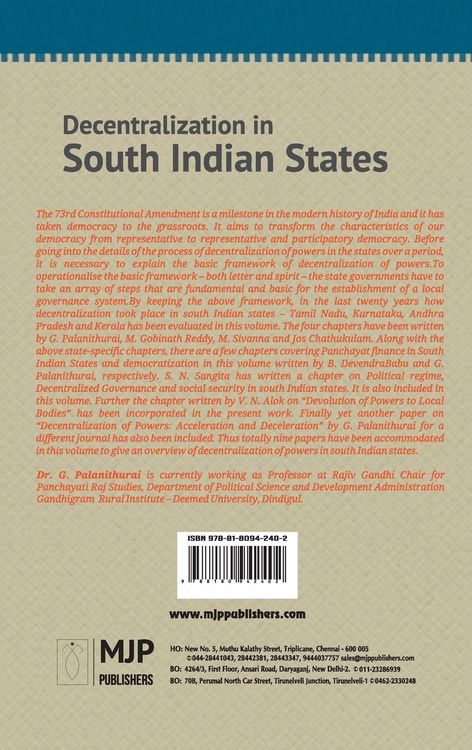 Produktbild: Decentralization in South Indian States
