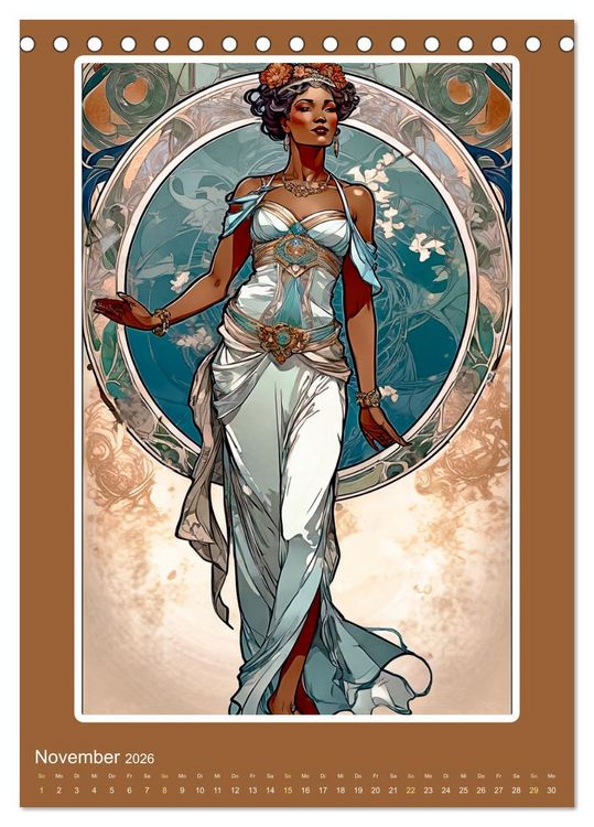 Produktbild: Illustrationskunst der Belle &Eacute;poque (Tischkalender 2026 DIN A5 hoch), CALVENDO Monatskalender