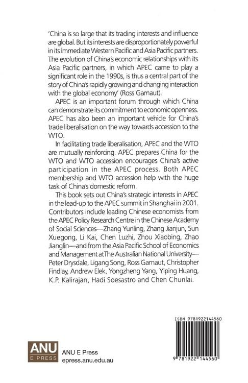 Produktbild: APEC and liberalisation of the Chinese economy