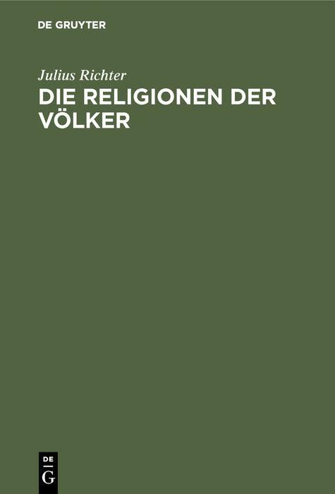 Produktbild: Die Religionen der V&ouml;lker