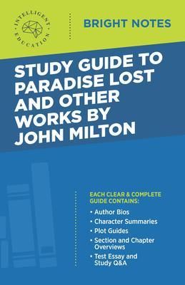Produktbild: Study Guide to Paradise Lost and Other Works by John Milton
