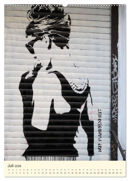 Produktbild: Famous Women in StreetArt (Wandkalender 2026 DIN A2 hoch), CALVENDO Monatskalender