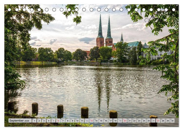 Produktbild: Hansestadt L&uuml;beck (Tischkalender 2026 DIN A5 quer), CALVENDO Monatskalender