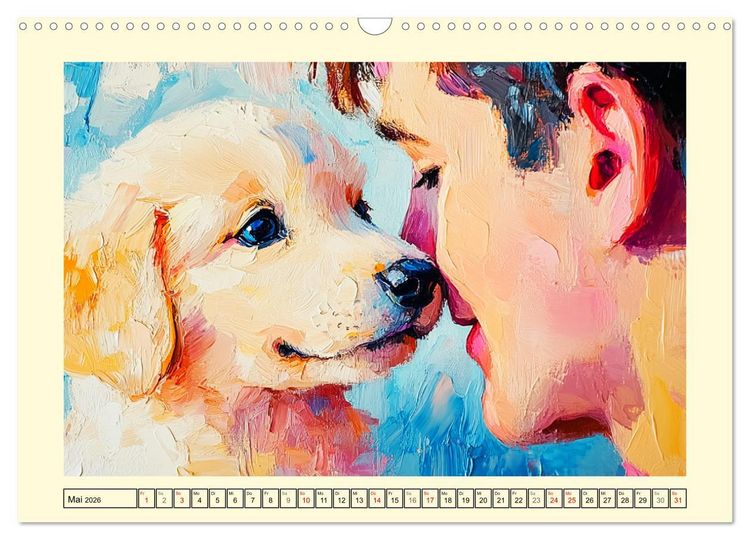 Produktbild: Mensch und Hund. Herzensverbindungen (Wandkalender 2026 DIN A3 quer), CALVENDO Monatskalender
