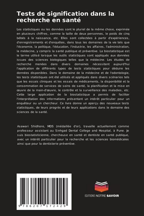 Produktbild: Tests de signification dans la recherche en sant&eacute;