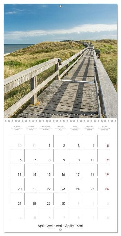 Produktbild: L&rsquo;Allemagne du Nord &ndash; Dunes, vent et la vaste mer (Calendrier mural carr&eacute; 2026 30x30 cm) Calendrier double avec une page pour vos prises de notes