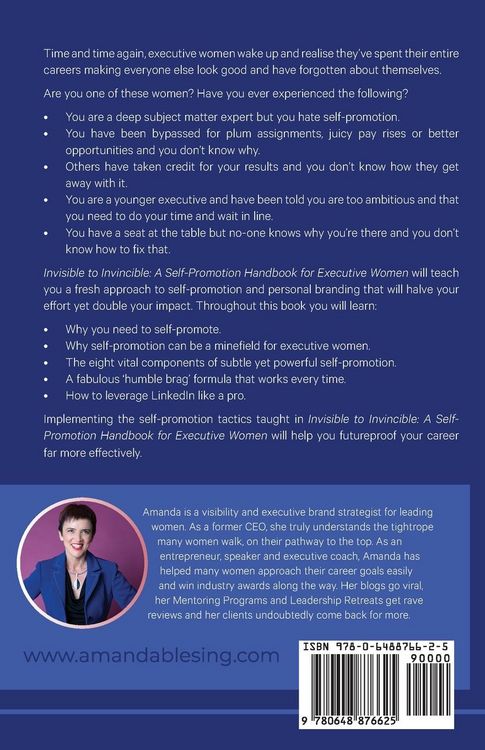 Produktbild: Invisible to Invincible: A self-promotion handbook for executive women