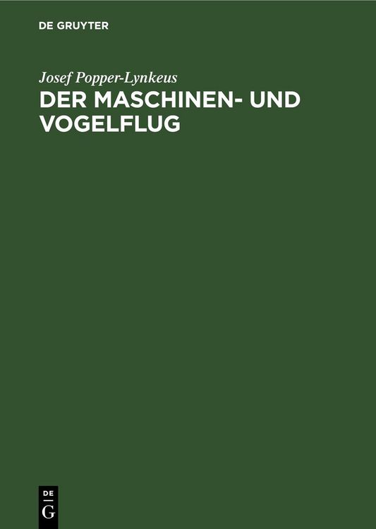 Produktbild: Der Maschinen- und Vogelflug