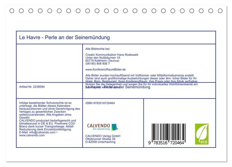 Produktbild: Le Havre - Perle an der Seinem&uuml;ndung (Tischkalender 2026 DIN A5 quer), CALVENDO Monatskalender