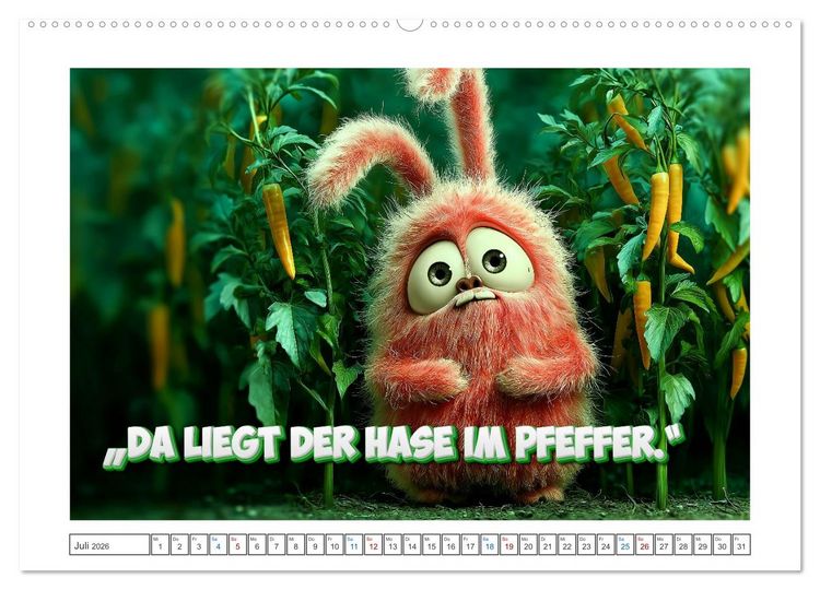 Produktbild: Tierisch gute Redensarten (Wandkalender 2026 DIN A2 quer), CALVENDO Monatskalender