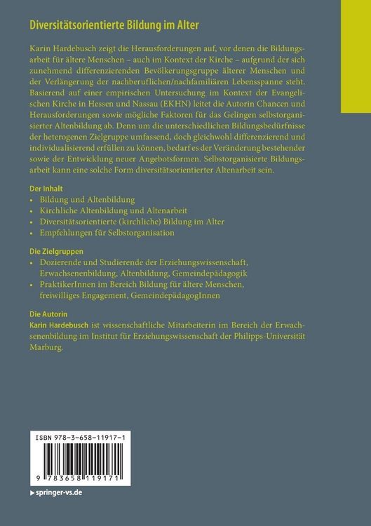 Produktbild: Diversit&auml;tsorientierte Bildung im Alter