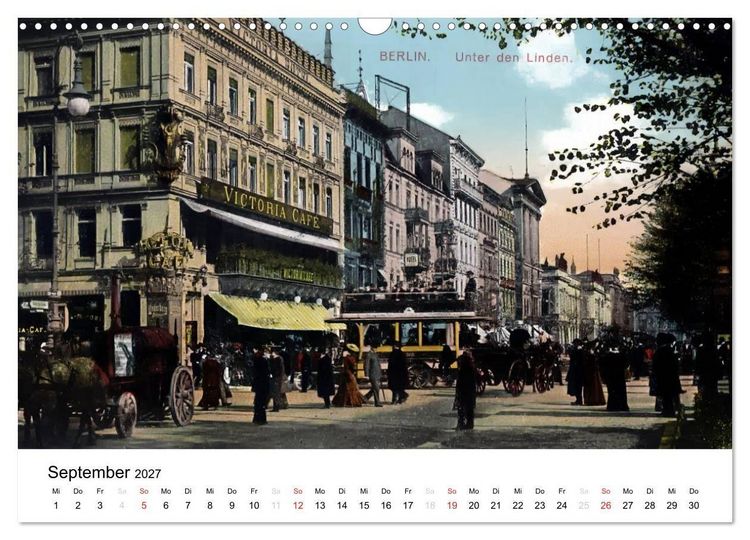 Produktbild: Farbige Gr&uuml;&szlig;e aus dem alten Berlin - Die sch&ouml;nsten Postkarten der Kaiserzeit (Wandkalender 2027 DIN A3 quer), CALVENDO Monatskalender