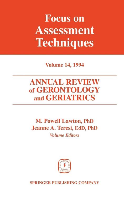 Produktbild: Annual Review of Gerontology and Geriatrics, Volume 14, 1994