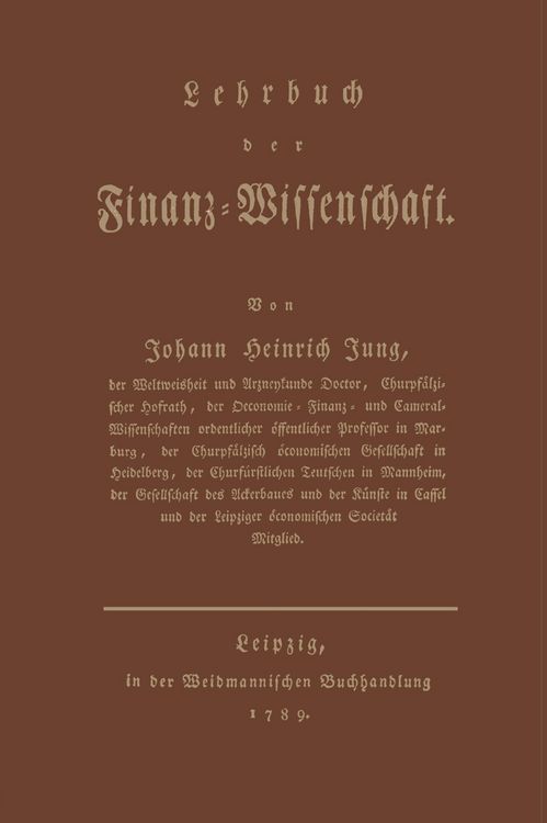 Produktbild: Lehrbuch der Finanz-Wissenschaft