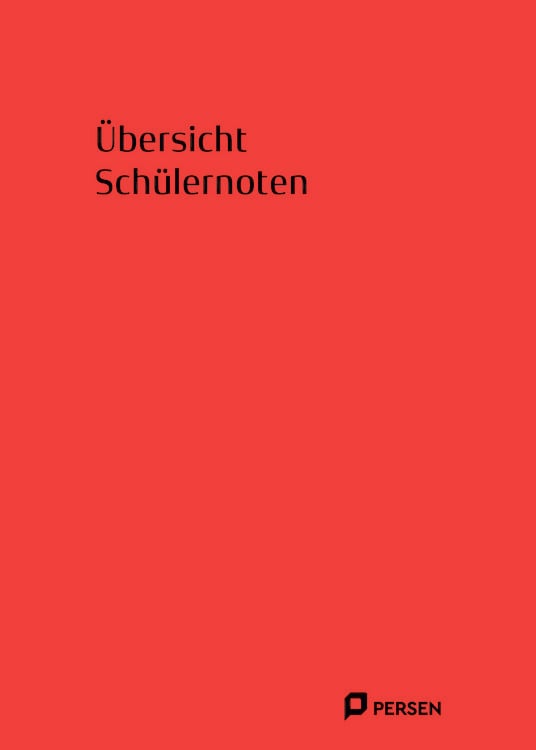 Produktbild: &Uuml;bersicht Sch&uuml;lernoten