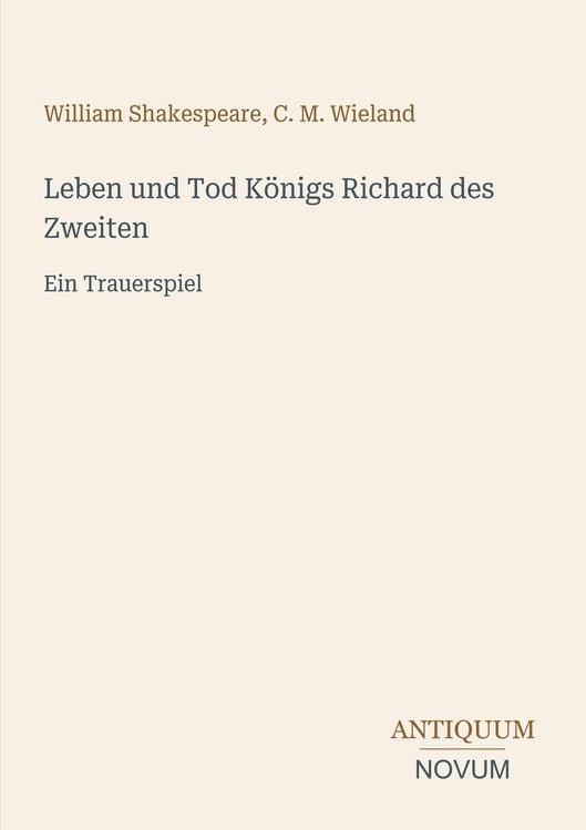 Produktbild: Leben und Tod K&ouml;nigs Richard des Zweiten