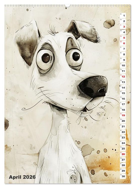 Produktbild: Hund mit Pfiff (Wandkalender 2026 DIN A2 hoch), CALVENDO Monatskalender