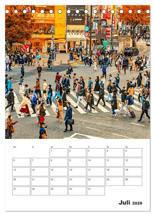 Produktbild: Tokio - Reiseplaner (Tischkalender 2026 DIN A5 hoch), CALVENDO Monatskalender