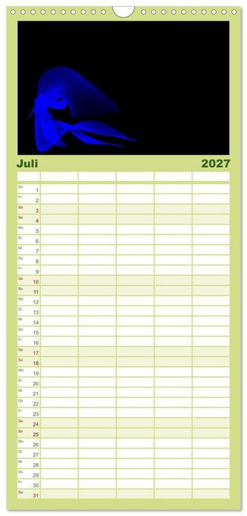 Produktbild: Familienplaner 2027 - Minimalistisch mit 5 Spalten (Wandkalender, 21 x 45 cm) CALVENDO