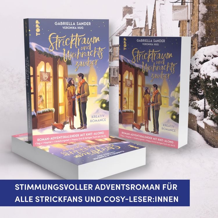 Produktbild: Stricktraum und Weihnachtszauber. Eine Kreativ-Romance. Mit Multimuster-Tuch-Knit-Along. Adventskalenderbuch