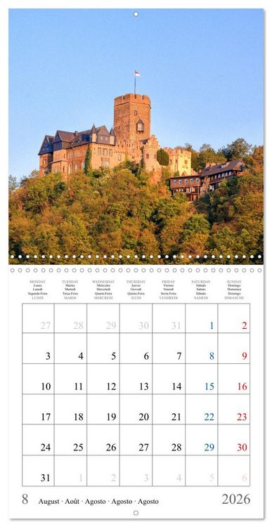 Produktbild: Castles and Palaces in the Middle Rhine Valley (Wall Calendar 2026 12 &times; 12 Inch) CALVENDO 12 Month Wall Calendar