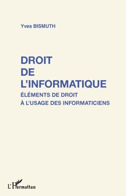 Produktbild: Droit de l'informatique - elements de dr